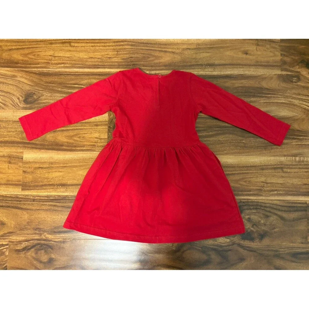 NWT Primary Long Sleeve Dress, Cherry Red, Size 3T